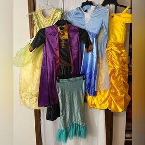 Disney Store/Disney inspired princess costumes; Tiana, Anna, Elsa, Ariel, Belle